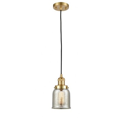 Bell - 1 Light Cord Hung Mini Pendant In Industrial Style-10 Inches Tall and 5 Inches Wide