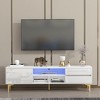 NicBex TV Stands for 65 inch TV,Mondern Entertainment Center with UV Bloom Drawer Panel,TV Console for Living Room, Bedroom, Home - 2 of 4