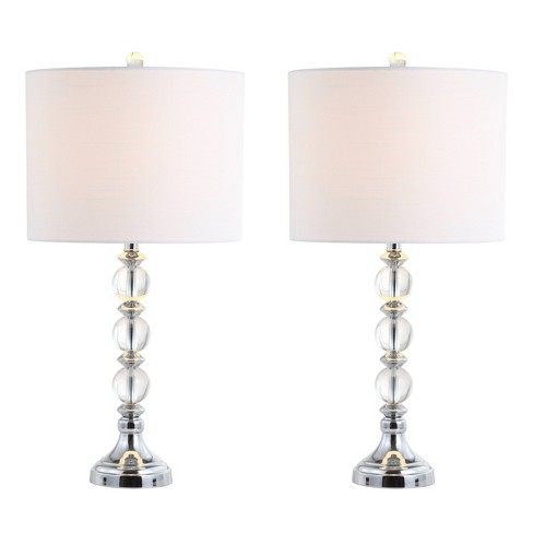 Paul Crystal Metal Table Lamp Includes, 2 Bulb Lamp Shade