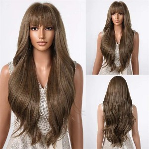 Jessie's Wig 28 Inch Long Wavy With Bangs Synthetic Wig Ash Blonde Color 1 Pc/Pack - 1 of 4