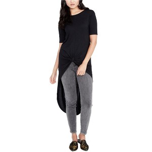 Rachel Roy Womens High-Low Twist-Front Basic T-Shirt - 1 of 1