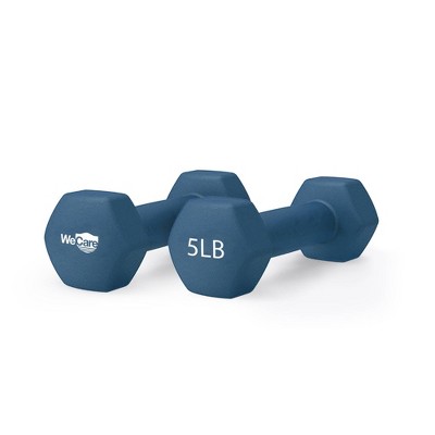 WECARE Neoprene Dumbells 2pc - Blue 5lbs