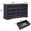 Farmhouse Dresser for Bedroom, Rustic Wood Chest of Drawers for Bedroom - 2 of 4