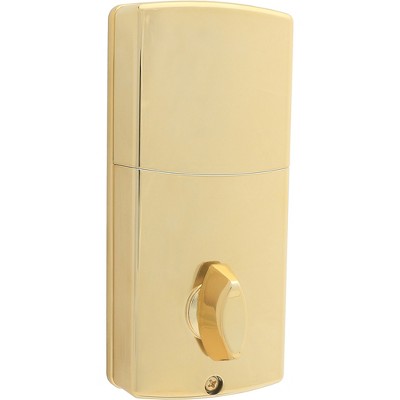 Honeywell Polished Brass Electronic Deadbolt with Keypad