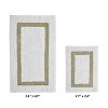 Hotel 2 PC Bath Rug 100% Premium Cotton Tufted Weave Two Tone Reversible Bathroom Rug, Super Soft Absorbent, Machine Washable Bath Mat - 2 of 4