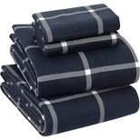 Sleepworld 100% Cotton Flannel Sheet And Pillowcase Set Cozy And Warm Bedding Sheet Set (King)