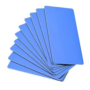 Unique Bargains DIY Laser Printing Office Engraving Blank Metal Cards 10 Pcs - 1 of 4