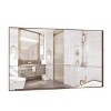 Oversized Modern Rectangle Bathroom Mirror with walnut Frame, Decorative Large Wall Mirrors for Bathroom Living Room Bedroom - 4 of 4