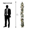6 Ft Pre-Lit Christmas Garland with Lights for Mantle Table Setting Fireplace, Outdoor Indoor Artificial Garland for Staircase Front Door Porch Home - 2 of 4
