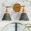 LNC Nero Modern Vanity Lights,Brushed Gray and Antique Gold/Antique Gold and Opal Glass, 2 Light/ 3 Light/4 Light - 2 of 4