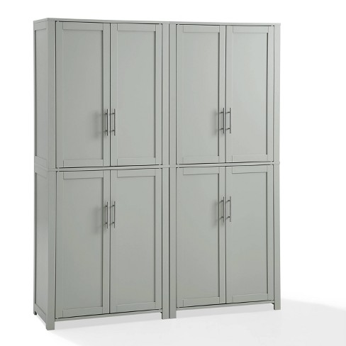 Bartlett Tall Storage Pantry with 2 Stackable Pantries White - Crosley