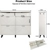 Shoe Cabinet with 4 Flip Drawers, Slim Freestanding Shoe Organizer with Metal Legs, Narrow Entryway Storage Cabinet, White - 3 of 4