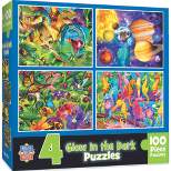 MasterPieces Kids Jigsaw Puzzle Set - Blue Glow 4-Pack 100 Pieces