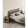 VASAGLE Nightstand with Charging Station, Side Table, End Table - 3 of 4