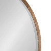 Kate and Laurel McLean Round Wood Framed Wall Mirror, 24" Diameter, Rustic Brown - 2 of 4