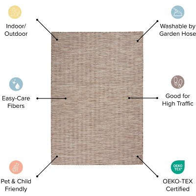 Light Grey Synthetic Flat Woven Runner Rug 2'2" x 10'