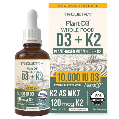 Triquetra Plant D3 plus K2 10000 IU D3 Strength