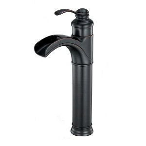 BWE Waterfall Single Hole Single-Handle Vessel Bathroom Faucet With Pop-up Drain Assembly - 1 of 4