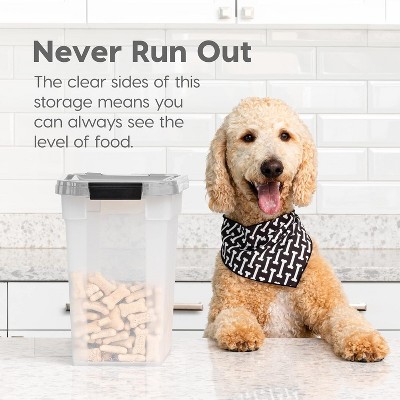 ClearView Airtight Pet Food Storage, 12.75 Qt, BPA-Free Plastic