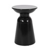 CAVINAS Modern Iron Outdoor Patio Side Table with Flared Design, Outdoor Accent Tables with Circular Top, Modern Outdoor End Table for Patio - 4 of 4