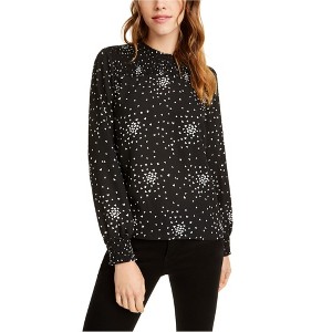 maison Jules Womens Hearts Pullover Blouse - 1 of 1