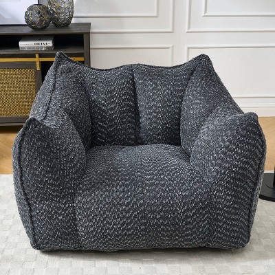 Soft Bean Bag Chair With High Resilience Foam Core,Bean Bag Chair For Adults,Lazy Sofa,Single Sofa,Bean Bag Chair Sofa-Cuddlewood