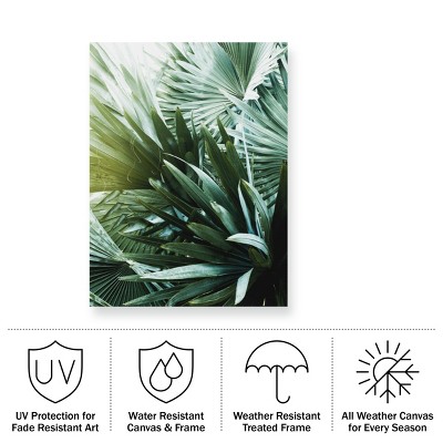 Incado Green Botanical Outdoor Canvas Print 14x19