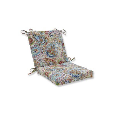 Gilford Festival Squared Corners Outdoor Chair Cushion Blue - Pillow Perfect