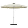 vidaXL Outdoor Parasol with Steel Pole 118.1 in. Sand White - 4 of 4