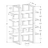 Monarch Specialties Bookshelf Bookcase Etagere 4 Tier 60InchH Office Bedroom Metal Laminate Brown Grey Contemporary Modern - 3 of 4