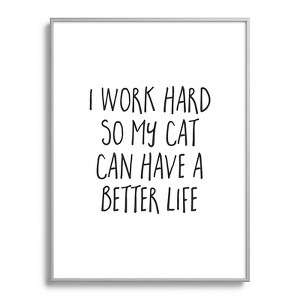 EnvyArt Cat Better Life Metal Framed Art Print - Deny Designs - 1 of 3