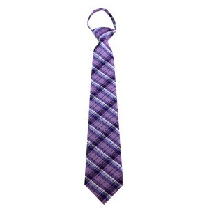 Men's Plaid 3.25 Inch W And 20 Inch L Zipper Neckties - 1 of 3