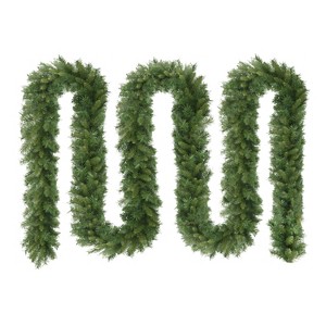 Puleo 20' Pine Christmas Artificial Garland: Green PVC Faux Floral, Indoor/Outdoor - 1 of 4