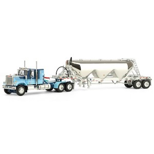 First Gear DCP 1/64 Blue GMC General with 34in Flattop Sleeper & Heil Pneumatic Tank Trailer 60-1924 - 1 of 4