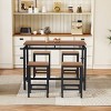 5-Piece Compact Counter Height Dining Set,Modern Industrial Design Table And Stools,Counter Height Dining Set For Dining Room-Cuddlewood - 3 of 4