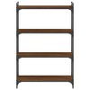 vidaXL Bookcase Storage Bookshelf Display Book Cabinet Engineered Wood - Brown Oak 31.5" 47.2" - 4 of 4