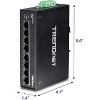 TRENDnet 8-Port Hardened Industrial Gigabit DIN-Rail Switch - 2 of 4