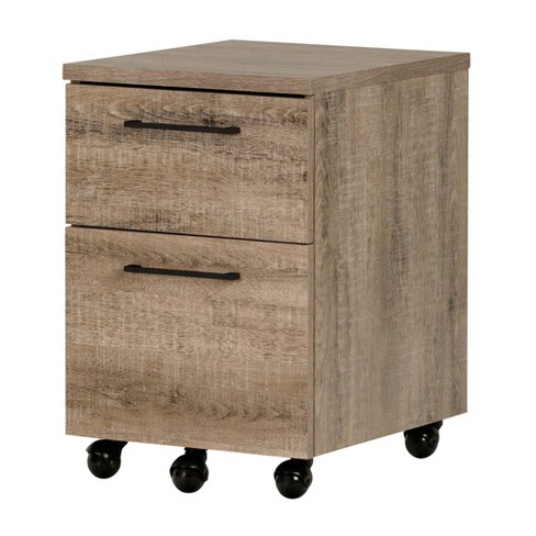 Interface 2 Drawer Mobile File Cabinet Weathered Oak South S Target