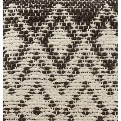 Black and White Diamond Woven Cotton Euro Pillow Cover