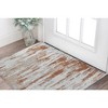 HomeRoots 3' X 5' Gray and Brown Abstract Printed Washable Non Skid Area Rug - 2 of 4