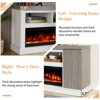 75" TV Stand with 60" Glass Electric Fireplace - 2 of 4