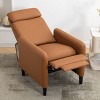 Modern Artistic Color Design Adjustable Lounger With Arms PU Leather Reclining Armchair For Living Room Bedroom Home Theater-Cuddlewood - 3 of 4