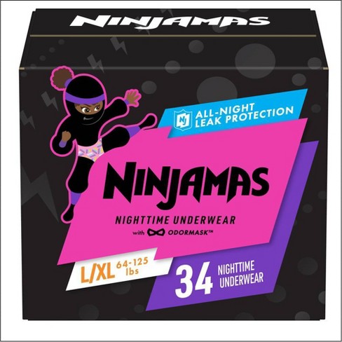 Pampers Ninjamas Nighttime Girls Underwear Size L Xl 34ct Target