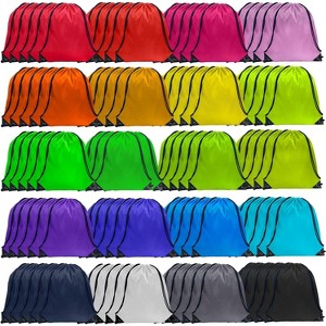 Waterproof Drawstring Backpack Bulk, Nylon Cinch Bags in 10 Colors for School, Gym, Sports - 1 of 4