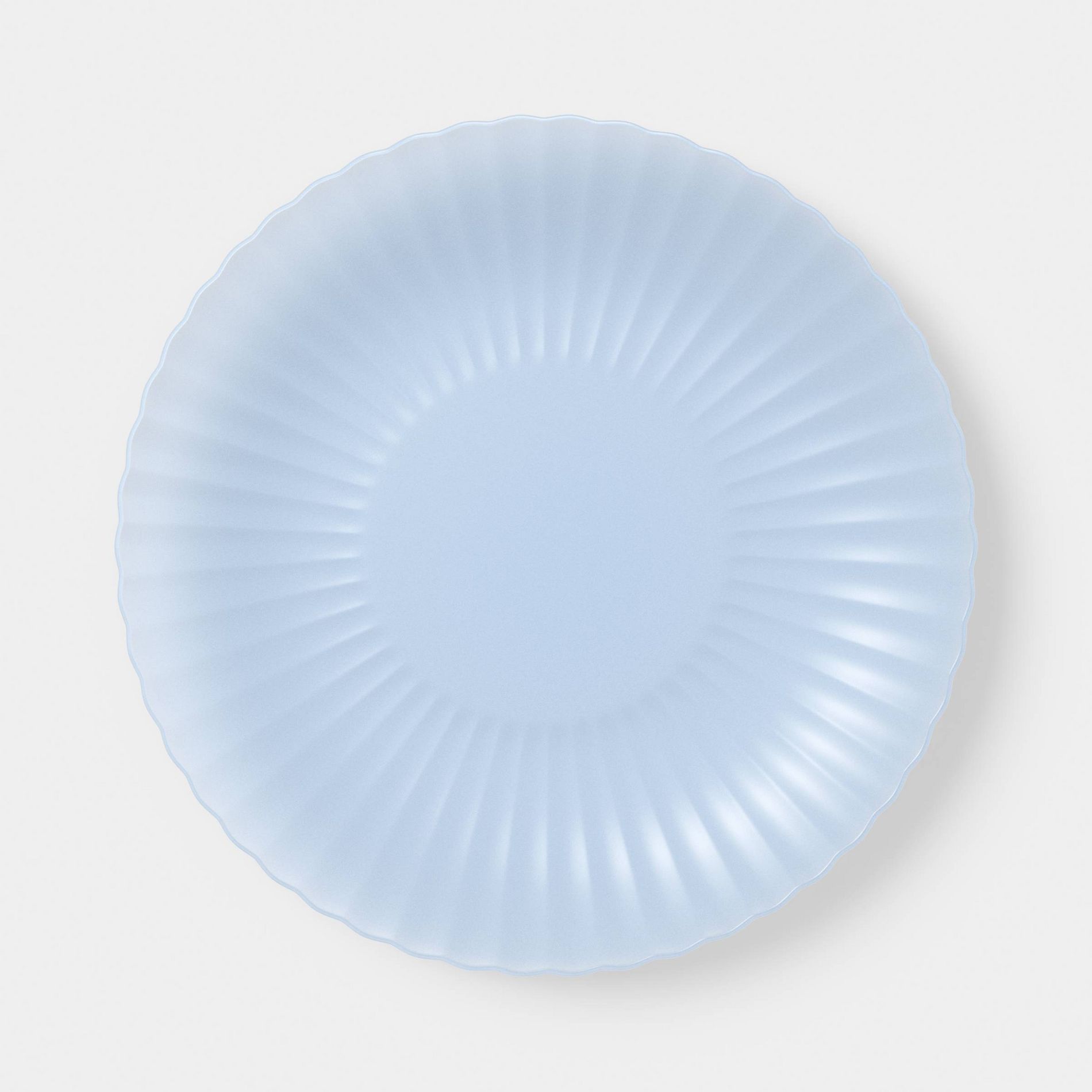 0.78" PolyPro Fluted Transparent Dinner Plate Blue - Room Essentials™