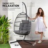 SereneLife Egg Swing Chair - Indoor/Outdoor Hanging Chair with Stand - 2 of 4