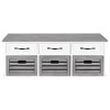 NicBex Modern 39.25" Storage Bench with 3 Drawers and 3 Baskets for Living Room and Entryway - 3 of 4