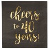Blue Panda 50 Pack Cheers to 40 Years Cocktail Napkins for 40th Birthday, Anniversary Party Supplies, 3-Ply, Black and Gold Foil, 5 x 5 In - 4 of 4