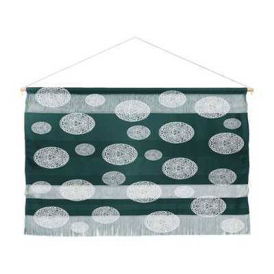 Sheila Wenzel Ganny Snowflake Polka Dots Large Landscape 47" x 32" Fiber Wall Hanging - Society6