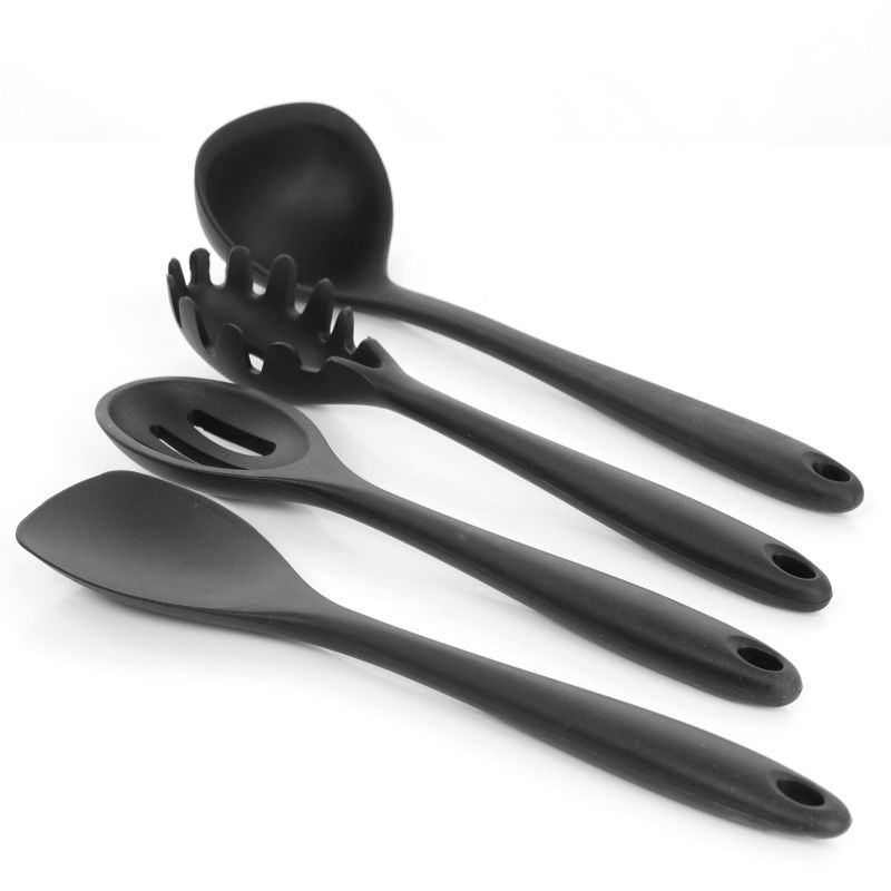 MegaChef Black Silicone Cooking Utensils, Set of 12, 4 of 8